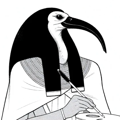 Thoth, The wise scribe of the gods, character in Isis and Osiris