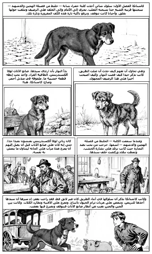 Kashtanka manga adaptation by Anton Chekhov · Page 1