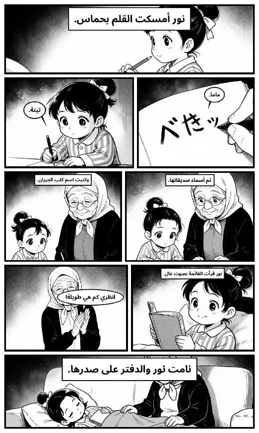 مانغا «نور والأسماء» · سطور · صفحة 4