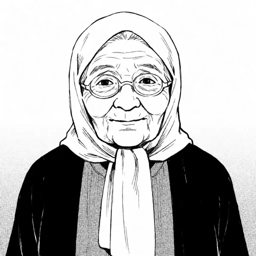تيتة (جدّة نور) من مانغا «نور والنوم وحدها»