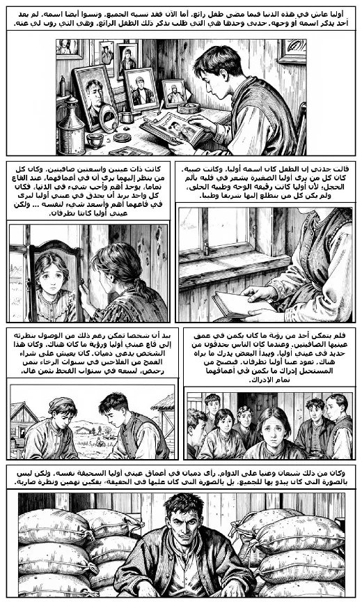 Olya: the first story page