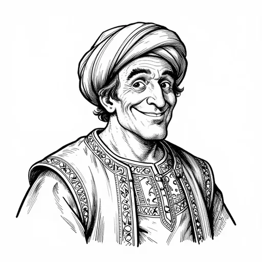 The Hunchback, The hunchbacked groom, character in One Thousand and One Nights