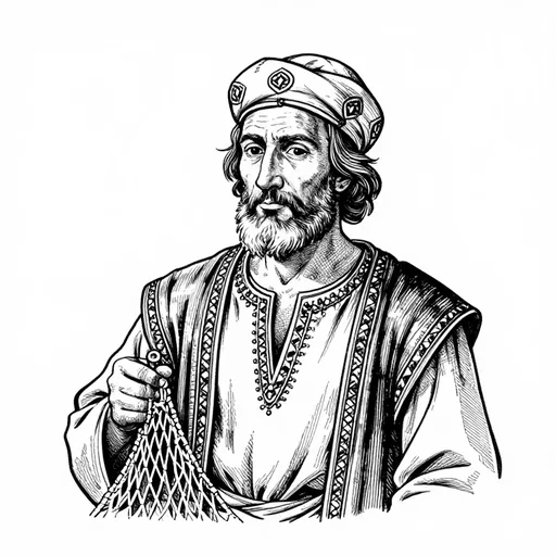 The Fisherman, A fisherman on the Tigris, character in One Thousand and One Nights