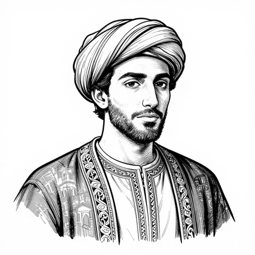 Ghanim ibn Ayyub, A young merchant, character in One Thousand and One Nights
