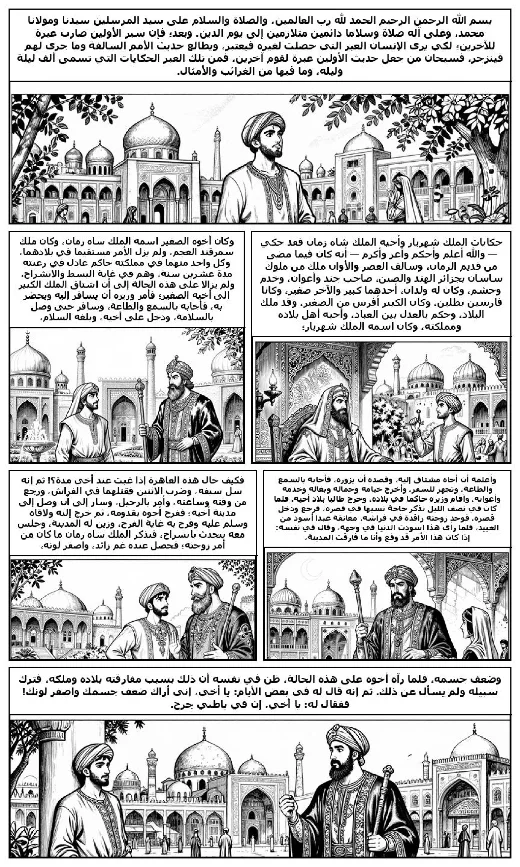 One Thousand and One Nights manga adaptation by Folk tradition · Page 1