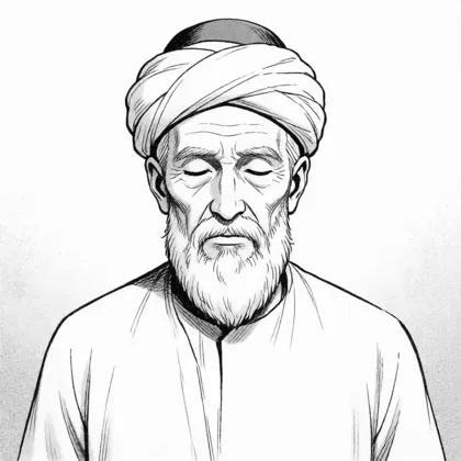 أبو العلاء المعرّي (الشاعر الضرير الذي اعتزل الناس) من مانغا «رسالة الغفران»