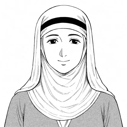 الأمّ (التي ودّعها في بغداد) من مانغا «رسالة الغفران»