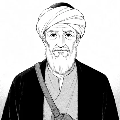 ابن القارح (عالم حلبي طاف المشرق) من مانغا «رسالة الغفران»