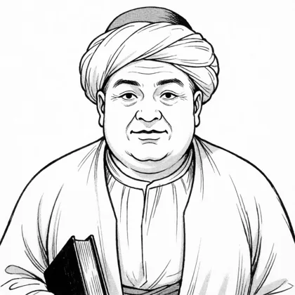 أبو علي الفارسي (نحويّ طيّب، معلّم ابن القارح) من مانغا «رسالة الغفران»