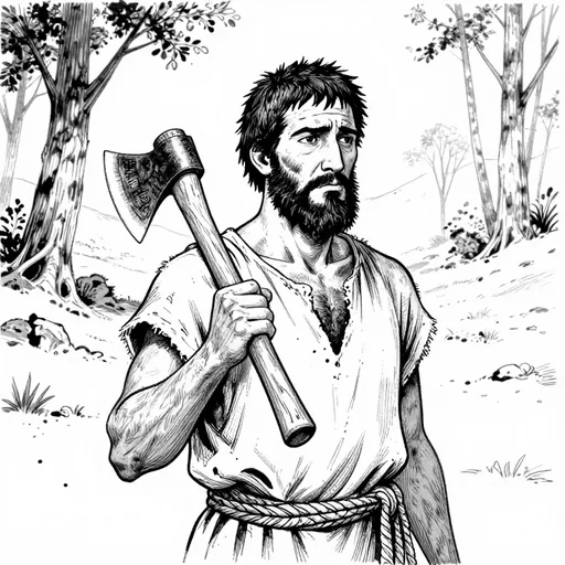 The Woodcutter, The children's father, character in Tahir and Nadia