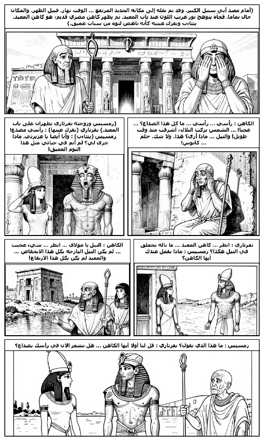 The Abu Simbel Festival manga adaptation by Tawfiq al-Hakim · Page 1