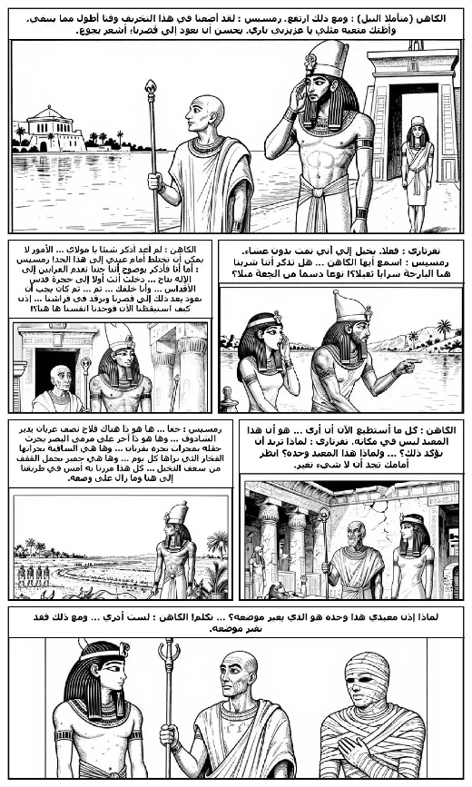 The Abu Simbel Festival manga adaptation by Tawfiq al-Hakim · Page 3