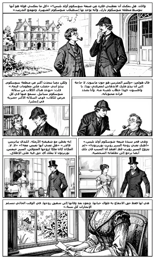 The Adventure of Shoscombe Old Place manga adaptation by Arthur Conan Doyle · Page 3