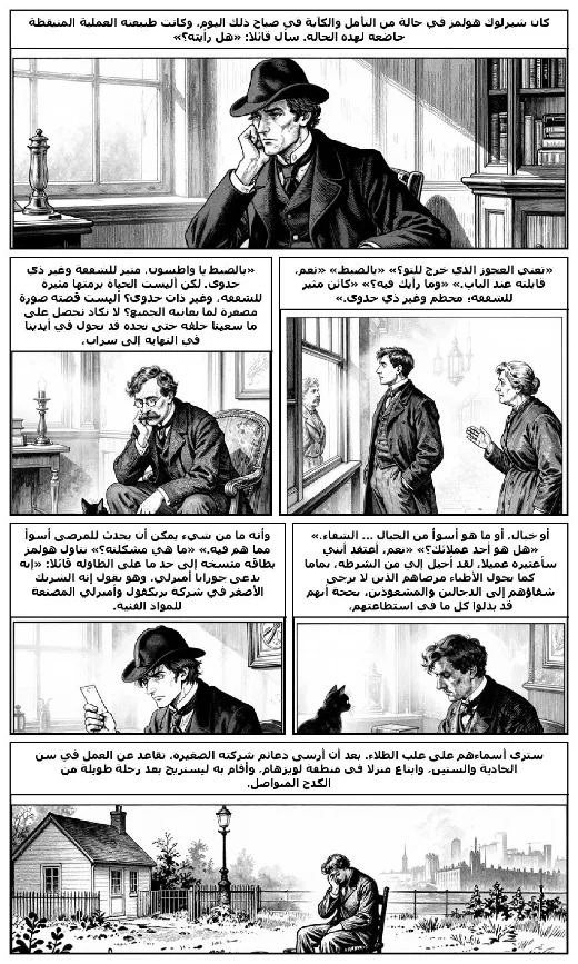 مانغا «مغامرة رجل الطلاء المتقاعد» · آرثر كونان دويل · صفحة 1