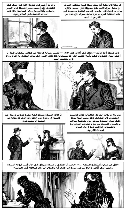 مانغا «مغامرة النزيلة الملثمة» · آرثر كونان دويل · صفحة 2