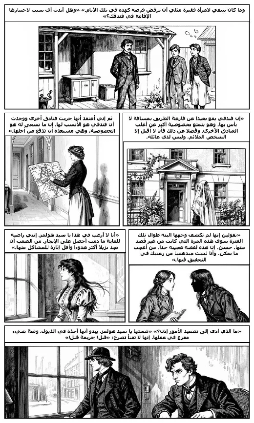 مانغا «مغامرة النزيلة الملثمة» · آرثر كونان دويل · صفحة 4