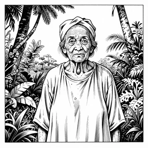 The Old Woman, The woman of the cottage, character in The Balloon-Tree