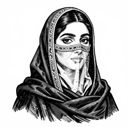 Qamar, A beautiful wealthy widow, character in The Harafish