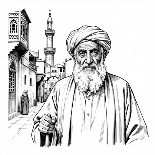 Drwsh, Sheikh, character in The Harafish