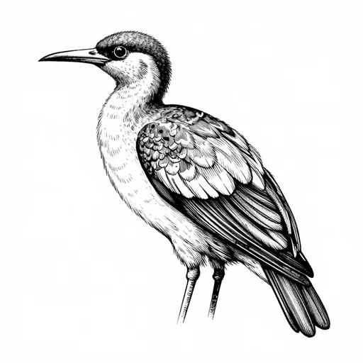 Bird, Nests and pecks at the ground, character in The Island of the Epyornis