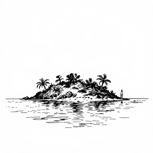 Island, Hides the man and the bird, character in The Island of the Epyornis