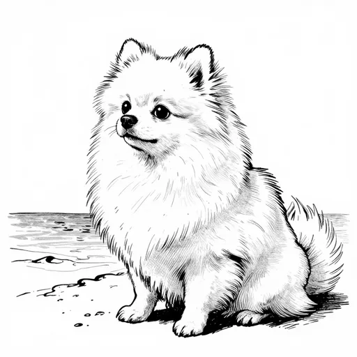 The little white dog, Anna's Pomeranian, character in The Lady with the Dog