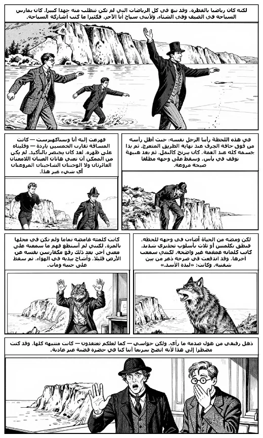 مانغا «مغامرة لبدة الأسد» · آرثر كونان دويل · صفحة 3