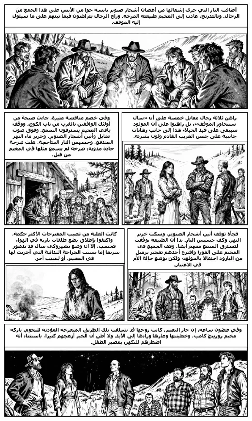 The Luck of Roaring Camp manga adaptation by Bret Harte · Page 4