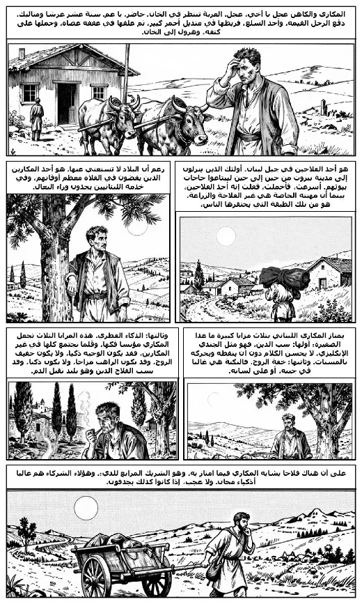 The Muleteer and the Priest manga adaptation by Ameen Rihani · Page 1