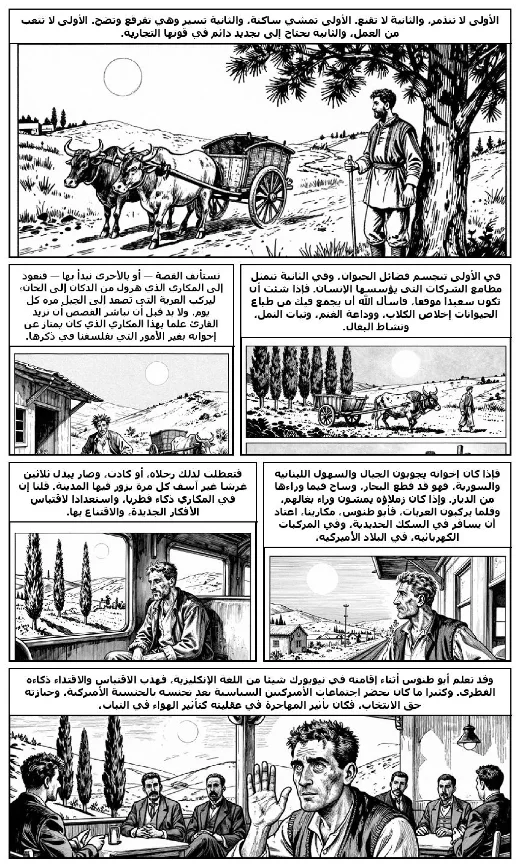 The Muleteer and the Priest manga adaptation by Ameen Rihani · Page 3
